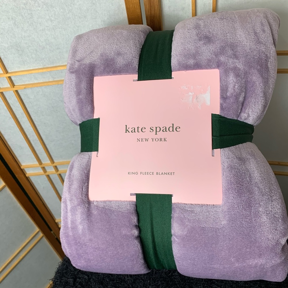 Kate Spade king plush blanket